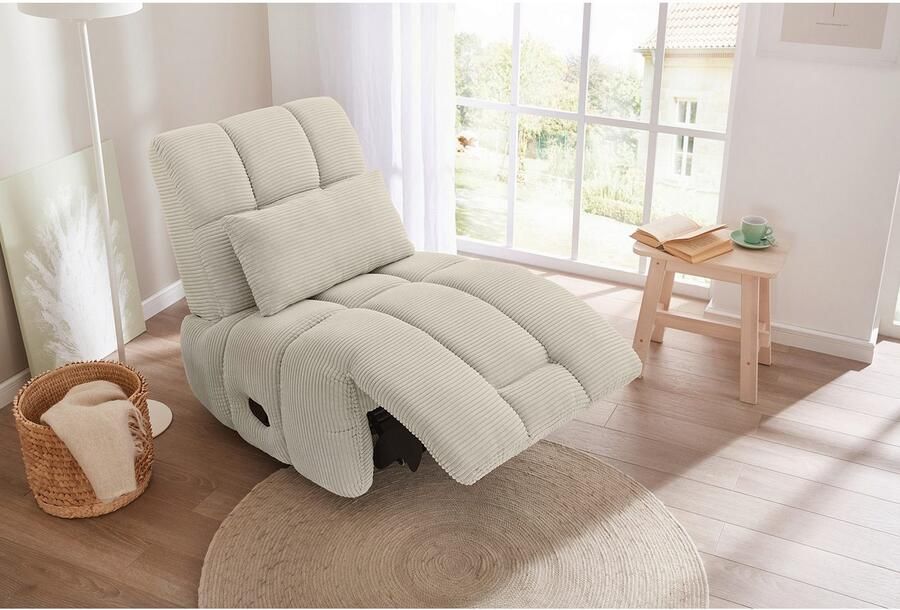 Jockenhöfer Gruppe Relaxfauteuil Doncaster met draai- schommel- relax- en kantelfunctie aangenaam zachte corduroystof - Foto 3