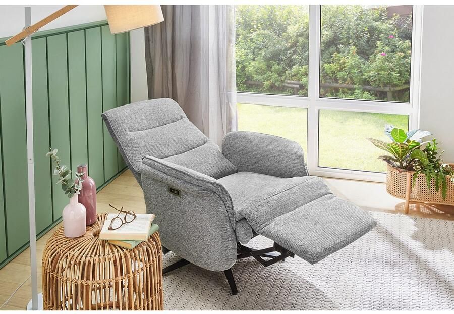 Jockenhöfer Gruppe Relaxfauteuil Miami met elektromotorische verstelbare functies Verwarmingsfunctie massage golfvering 2 motoren - Foto 4