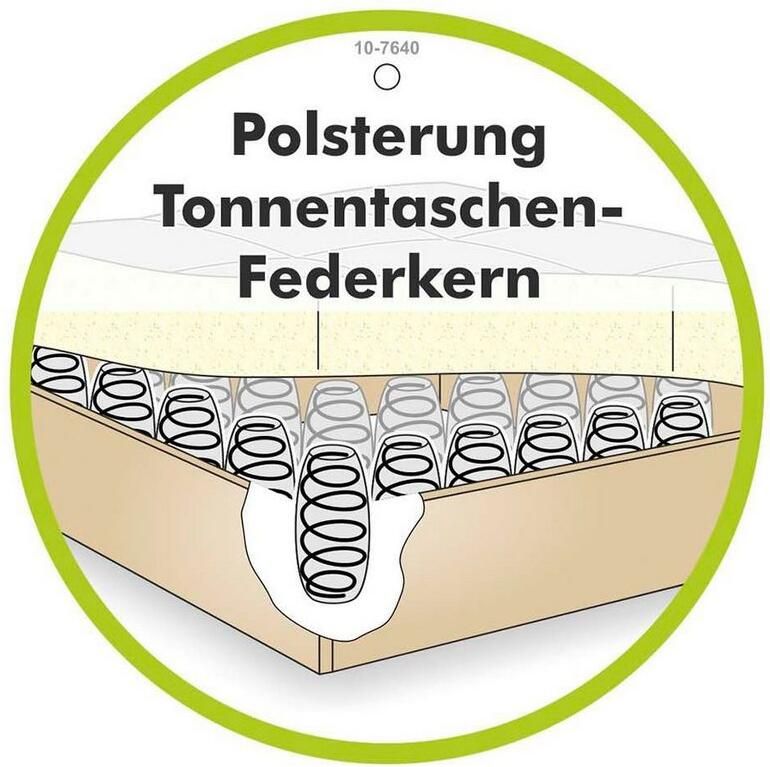 Jockenhöfer Gruppe Slaapbank Calli geschikt als vaste slaper met tonvormige pocketveren + zigzag veren in de zitting + rugleuning bedbox - Foto 3