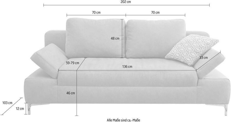 Jockenhöfer Gruppe Slaapbank JANO klassieke slaapbank met individueel verstelbare armleuningen