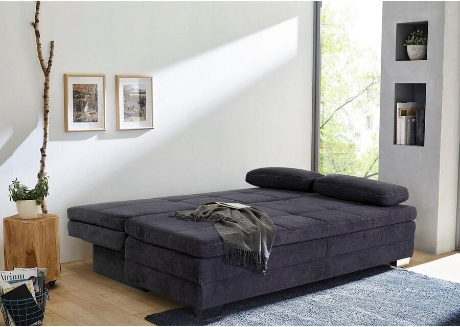 Jockenhöfer Gruppe Slaapbank Lincoln met slaapfunctie en bedkist geschikt als volwaardig bed