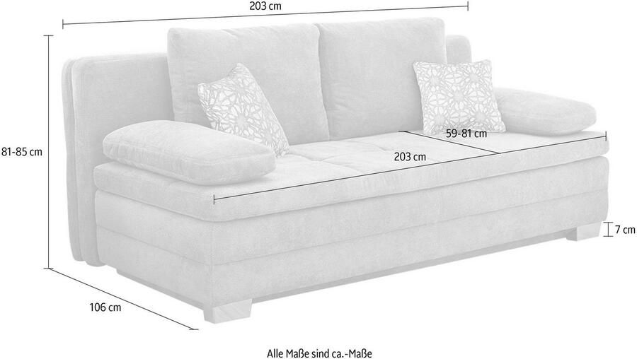 Jockenhöfer Gruppe Slaapbank Lincoln met slaapfunctie en bedkist geschikt als volwaardig bed - Foto 2