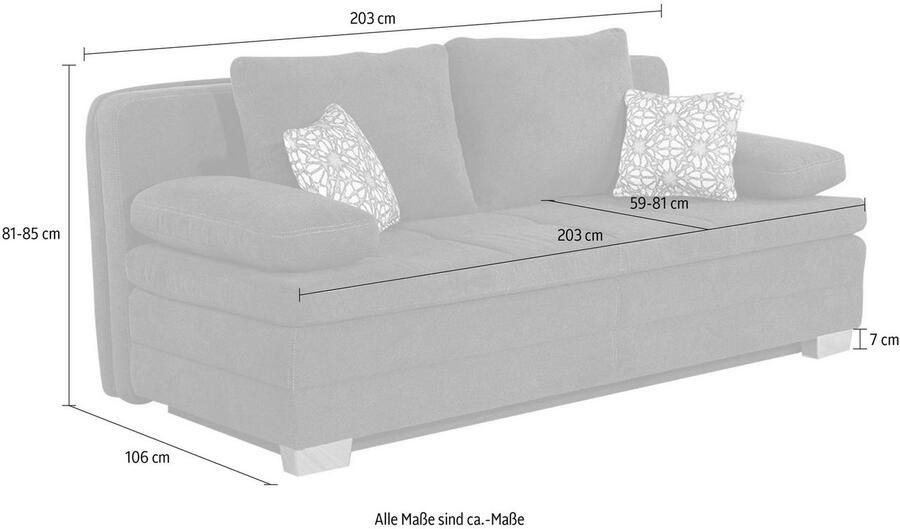 Jockenhöfer Gruppe Slaapbank Lincoln met slaapfunctie en bedkist geschikt als volwaardig bed - Foto 3