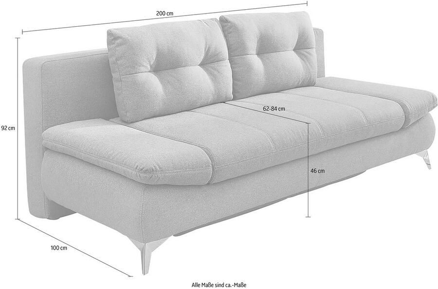 Jockenhöfer Gruppe Slaapbank Mats met verstelbare armleuningen slaapfunctie en bedkist - Foto 3
