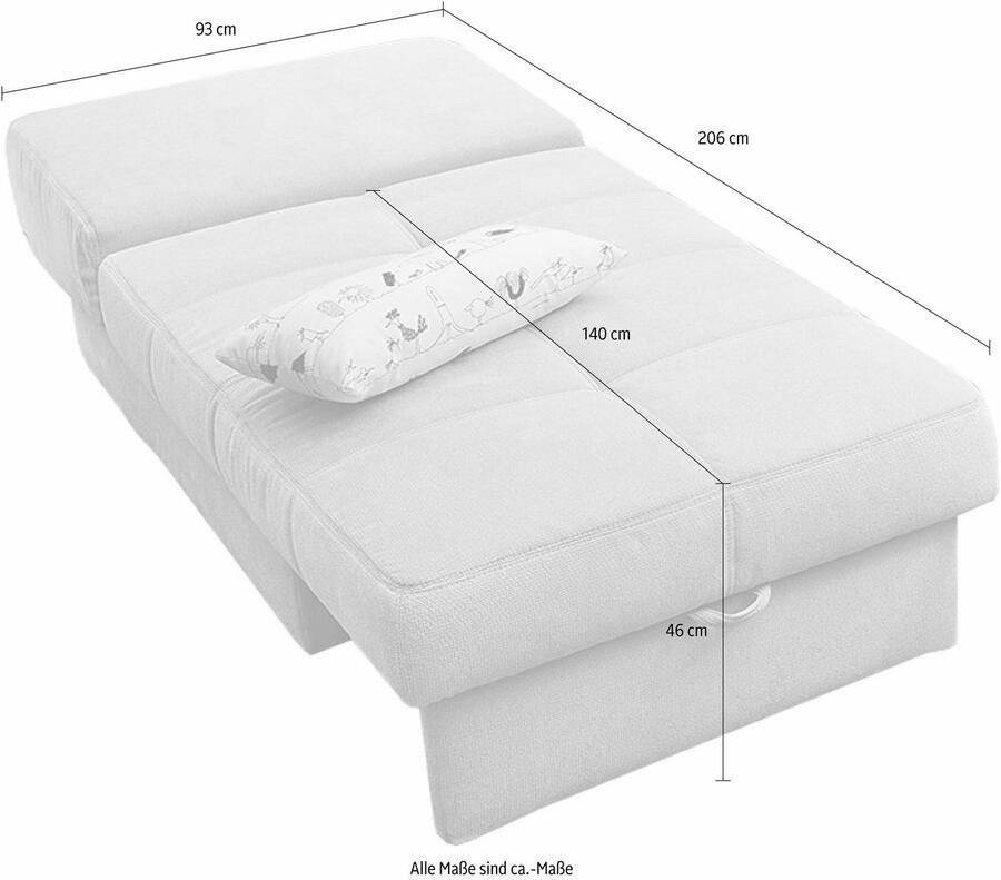 Jockenhöfer Gruppe Slaapbank ROBIN Slaapfunctie en bedkist met binnenvering en losse rugkussen - Foto 2