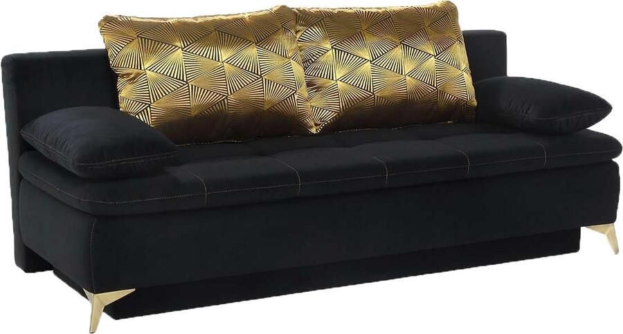 Jockenhöfer Gruppe Slaapbank Sarah met gastenbedfunctie goudkleurige glamoureuze elementen bedbox - Foto 4