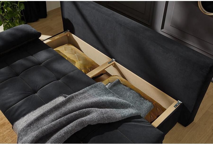 Jockenhöfer Gruppe Slaapbank Sarah met gastenbedfunctie goudkleurige glamoureuze elementen bedbox - Foto 3