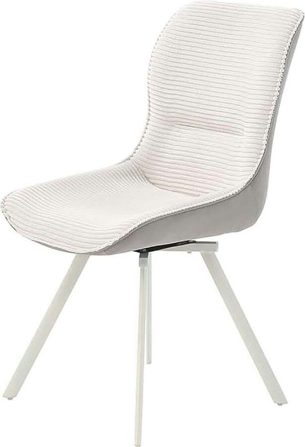 Jockenhöfer Gruppe Stoel met 4 poten Mellum Inclusief draaifunctie (360° draaibaar) bekledingsstof cord (set 2 stuks) - Foto 6