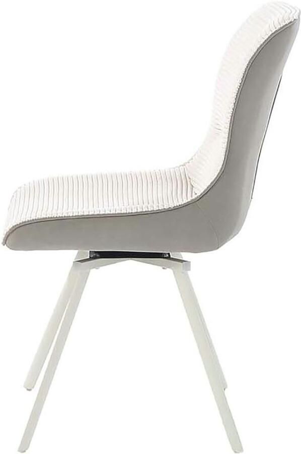 Jockenhöfer Gruppe Stoel met 4 poten Mellum Inclusief draaifunctie (360° draaibaar) bekledingsstof cord (set 2 stuks) - Foto 9