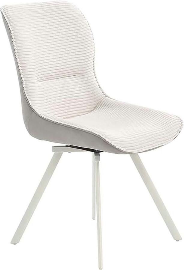 Jockenhöfer Gruppe Stoel met 4 poten Mellum Inclusief draaifunctie (360° draaibaar) bekledingsstof cord (set 2 stuks) - Foto 7