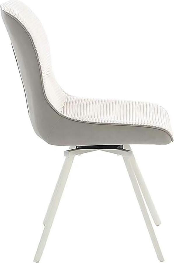 Jockenhöfer Gruppe Stoel met 4 poten Mellum Inclusief draaifunctie (360° draaibaar) bekledingsstof cord (set 2 stuks) - Foto 10