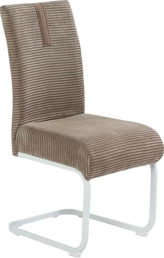 Jockenhöfer Gruppe Vrijdragende stoel Kenny met pocketvering bekledingsstof cord (set 2 stuks) - Foto 4