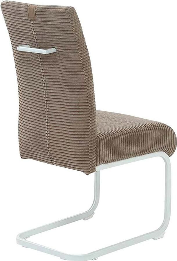 Jockenhöfer Gruppe Vrijdragende stoel Kenny met pocketvering bekledingsstof cord (set 2 stuks) - Foto 3