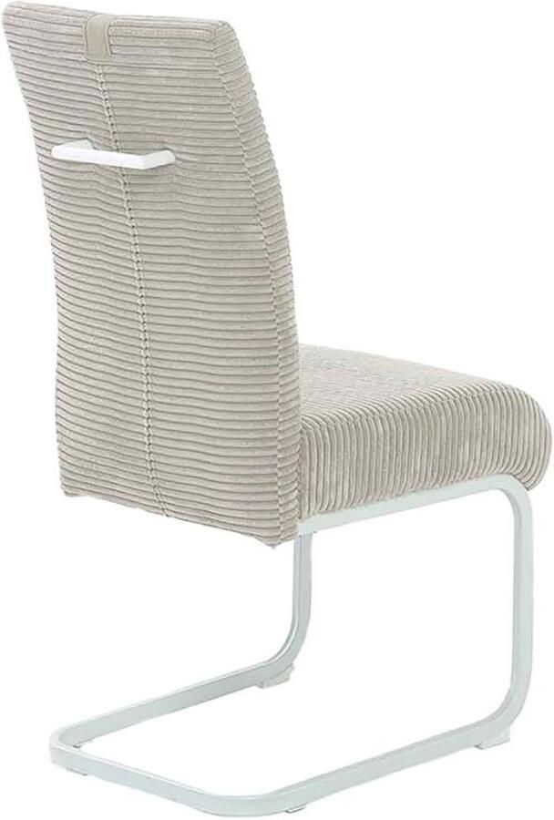 Jockenhöfer Gruppe Vrijdragende stoel Kenny met pocketvering bekledingsstof cord (set 2 stuks) - Foto 3