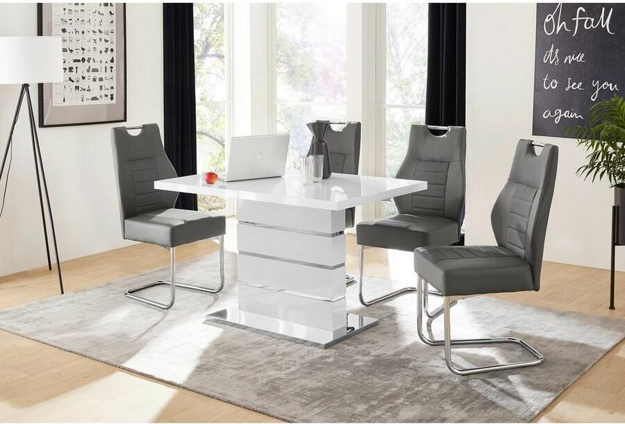 Jockenhöfer Gruppe Vrijdragende stoel Nicky set van 2 of 4 met prettig binnenveringsinterieur (set) - Foto 2