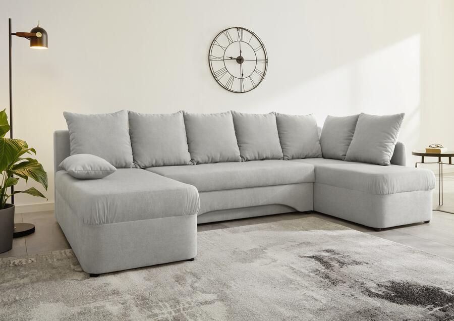 Jockenhöfer Gruppe Zithoek Arktis U-vorm met slaapfunctie en opbergruimte beddengoed onze blijvende lage prijs - Foto 9