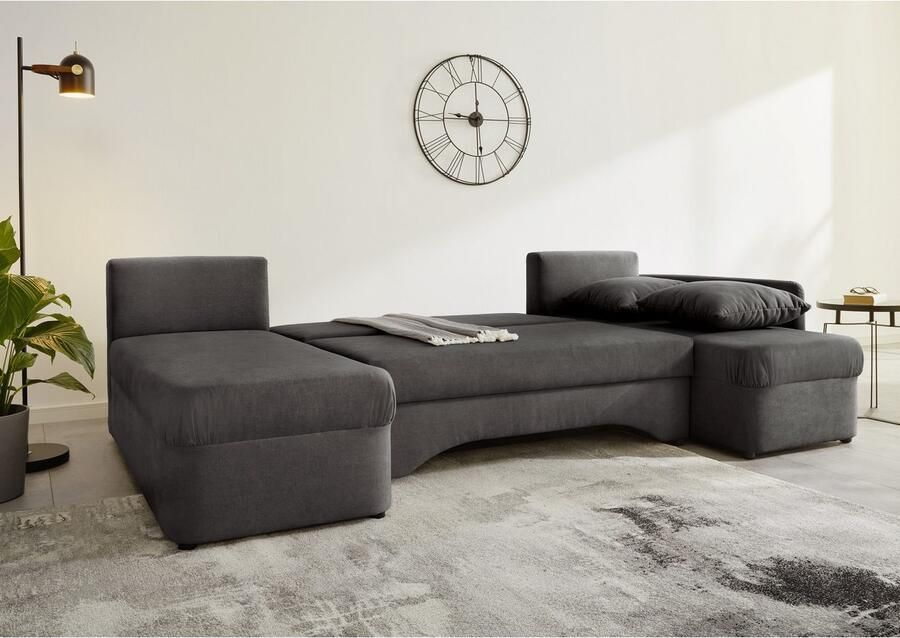 Jockenhöfer Gruppe Zithoek Arktis U-vorm met slaapfunctie en opbergruimte beddengoed onze blijvende lage prijs