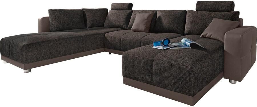 Jockenhöfer Gruppe Zithoek Orlando U-vorm met binnenvering slaapfunctie en bedkist inclusief 2 hoofdsteunen - Foto 4