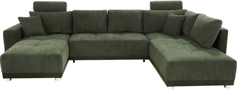 Jockenhöfer Gruppe Zithoek Orlando U-vorm met binnenvering slaapfunctie en bedkist inclusief 2 hoofdsteunen - Foto 5