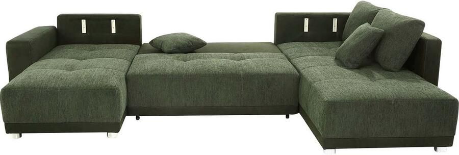 Jockenhöfer Gruppe Zithoek Orlando U-vorm met binnenvering slaapfunctie en bedkist inclusief 2 hoofdsteunen - Foto 6