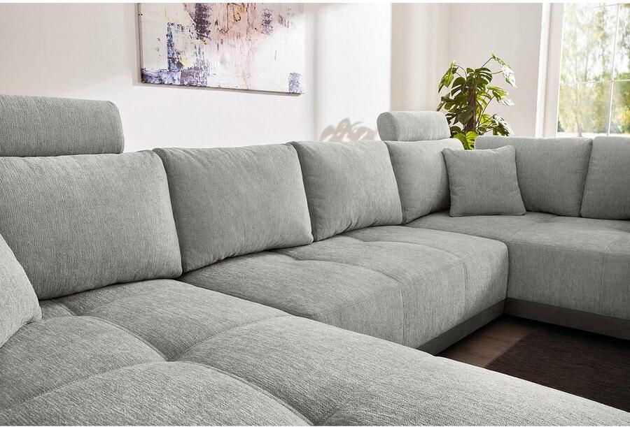 Jockenhöfer Gruppe Zithoek Orlando U-vorm met binnenvering slaapfunctie en bedkist inclusief 2 hoofdsteunen - Foto 5