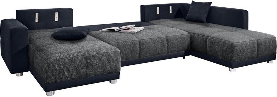 Jockenhöfer Gruppe Zithoek Orlando U-vorm met binnenvering slaapfunctie en bedkist inclusief 2 hoofdsteunen - Foto 5