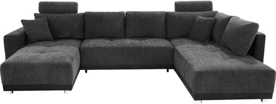 Jockenhöfer Gruppe Zithoek Orlando U-vorm met binnenvering slaapfunctie en bedkist inclusief 2 hoofdsteunen - Foto 5