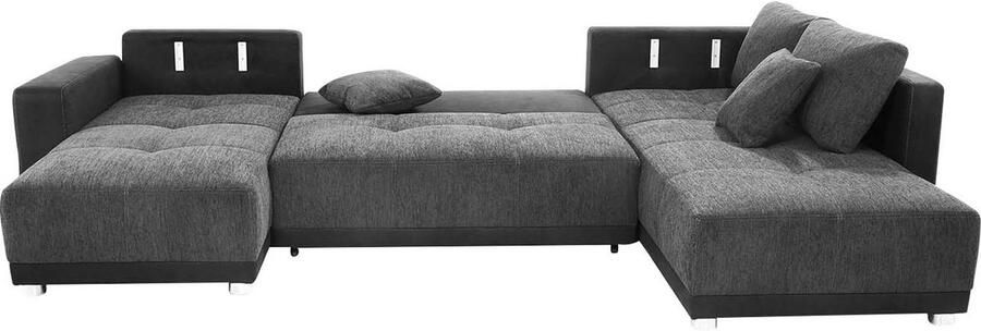 Jockenhöfer Gruppe Zithoek Orlando U-vorm met binnenvering slaapfunctie en bedkist inclusief 2 hoofdsteunen - Foto 6