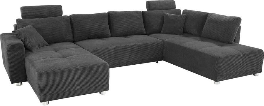 Jockenhöfer Gruppe Zithoek Orlando U-vorm met binnenvering slaapfunctie en bedkist inclusief 2 hoofdsteunen - Foto 5