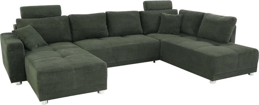 Jockenhöfer Gruppe Zithoek Orlando U-vorm met binnenvering slaapfunctie en bedkist inclusief 2 hoofdsteunen - Foto 5