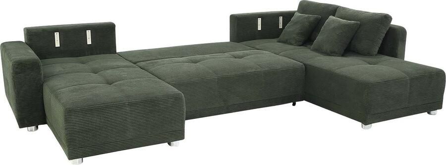 Jockenhöfer Gruppe Zithoek Orlando U-vorm met binnenvering slaapfunctie en bedkist inclusief 2 hoofdsteunen - Foto 6