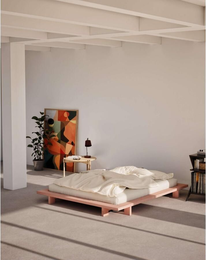 Karup Bedframe JAPAN BED Futonbed van FSC -gecertificeerd massief hout Massief houten bed met lattenbodem massief grenen bed zonder hoofdeinde - Foto 3