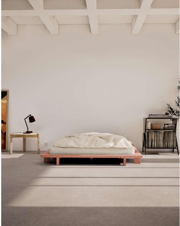 Karup Bedframe JAPAN BED Futonbed van FSC -gecertificeerd massief hout Massief houten bed met lattenbodem massief grenen bed zonder hoofdeinde - Foto 2