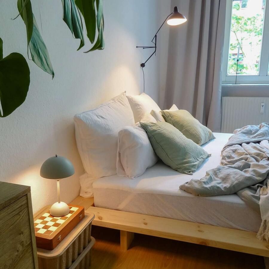 Karup Bedframe JAPAN BED Futonbed van FSC -gecertificeerd massief hout Massief houten bed met lattenbodem massief grenen bed zonder hoofdeinde