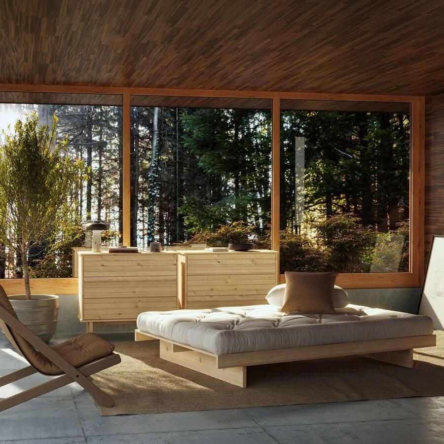 Karup Bedframe Kanso Bed opbergbed bed met of zonder lades Bed met zonder lades inclusief lattenbodem FSC gecertificeerd - Foto 4