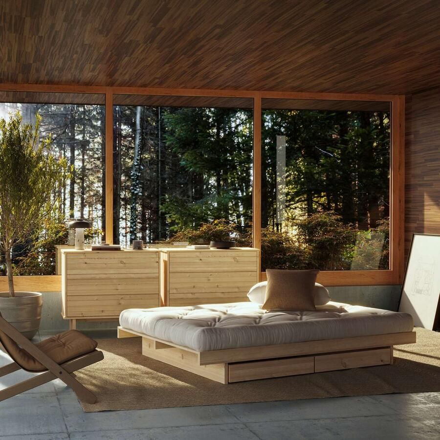 Karup Bedframe Kanso Bed opbergbed bed met of zonder lades Bed met zonder lades inclusief lattenbodem FSC gecertificeerd - Foto 5