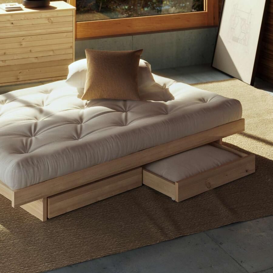 Karup Bedframe Kanso Bed opbergbed bed met of zonder lades Bed met zonder lades inclusief lattenbodem FSC gecertificeerd - Foto 2