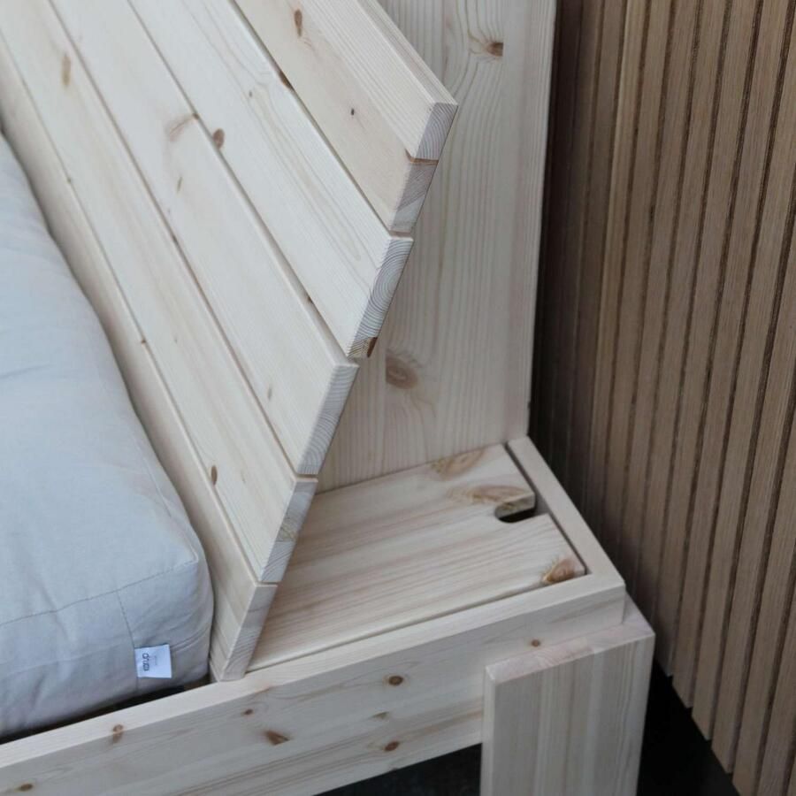 Karup Ledikant met bergruimte Layers bed hoofdeinde bedframe met opbergruimte hoofdeinde meerdere maten