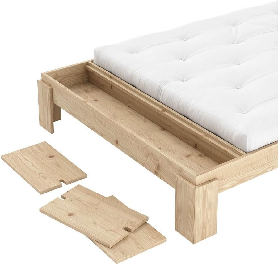 Karup Ledikant met bergruimte Layers bedbank bedframe met opbergbank meerdere maten inclusief lattenbodem excl. matras fsc gecertificeerd massief hout - Foto 3
