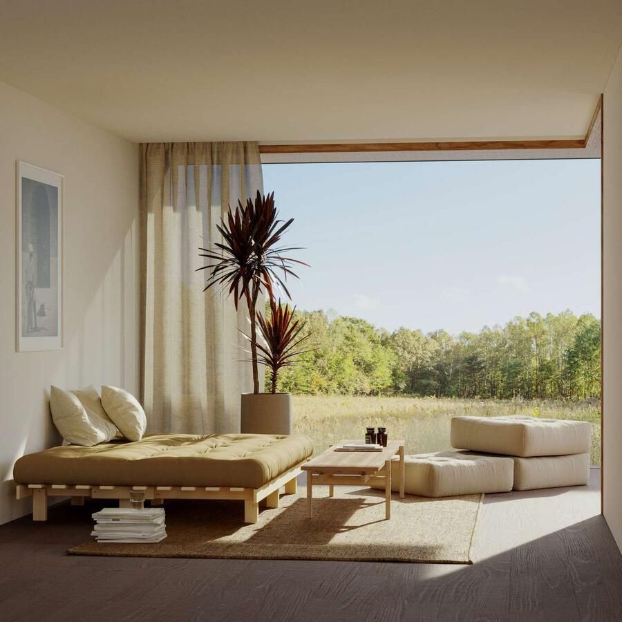 Karup Slaapbank Lean 200 slaapbank logeerbed bank met futonmatras Inclusief futonmatras ligoppervlak 130x200 cm FSC gecertificeerd grenen (2 stuks) - Foto 3