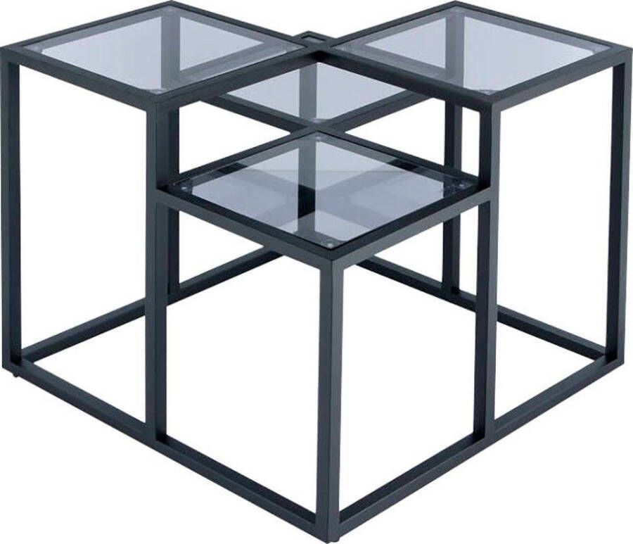 Kayoom Bijzettafel Steps 625 getrapt metalen frame vierkante plateaus modern - Foto 7