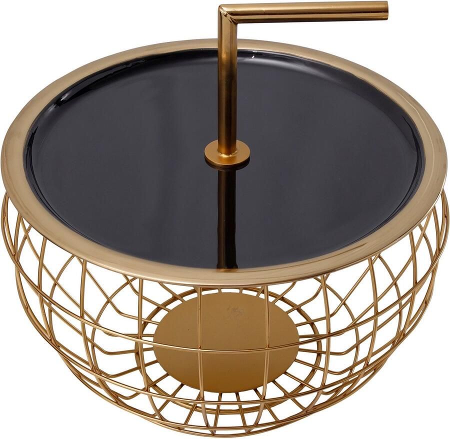 Kayoom Bijzettafel Art Deco 500 afzettafel van metaal functioneel en stabiel Decoratief met een afneembare handgreep ( 13 cm) opbergfunctie (1 stuk) - Foto 3