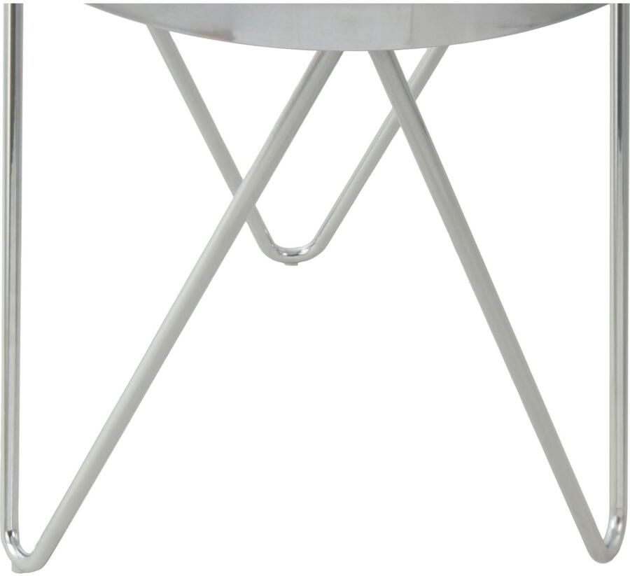 Kayoom Bijzettafel Bonnie modern frame in driehoekvorm Plateau van spiegelglas modern onderstel in driehoekige lijstvorm (1 stuk) - Foto 2