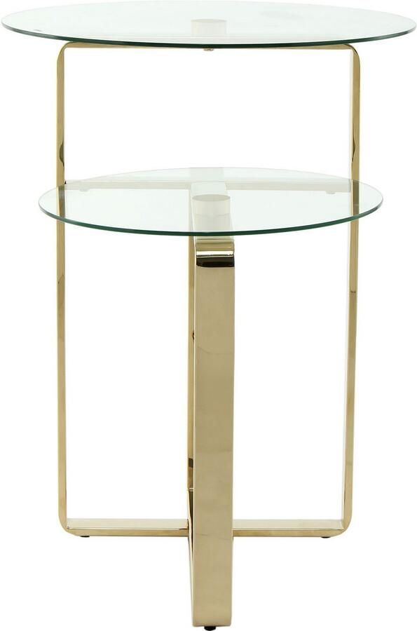 Kayoom Bijzettafel Catrice 125 Uitzonderlijk frame van stevig RVS exclusief ontwerp van het onderstel van edelstaal twee planken (1 stuk) - Foto 5