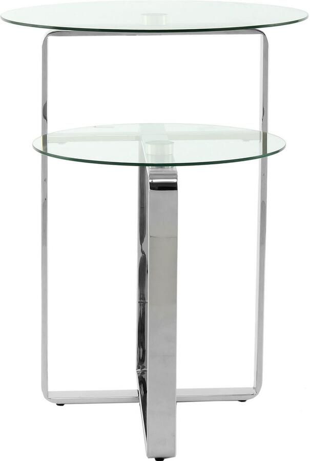 Kayoom Bijzettafel Catrice 125 Uitzonderlijk frame van stevig RVS exclusief ontwerp van het onderstel van edelstaal twee planken (1 stuk) - Foto 4