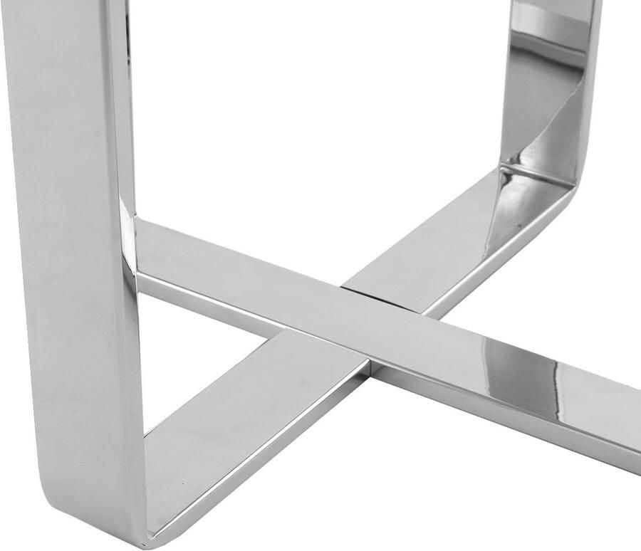 Kayoom Bijzettafel Catrice 125 Uitzonderlijk frame van stevig RVS exclusief ontwerp van het onderstel van edelstaal twee planken (1 stuk) - Foto 2