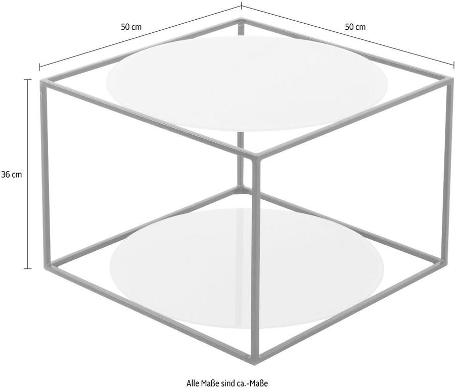 Kayoom Bijzettafel Cody bijzettafel in kubusvorm open modern ontwerp (1 stuk) - Foto 3
