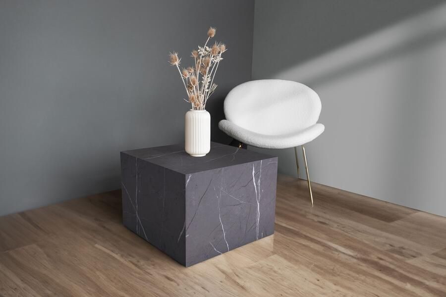 Kayoom Bijzettafel Cuboid 125 modern ontwerp robuuste constructie veelzijdig inzetbaar edele afwerking robuuste constructie (1 stuk) - Foto 5