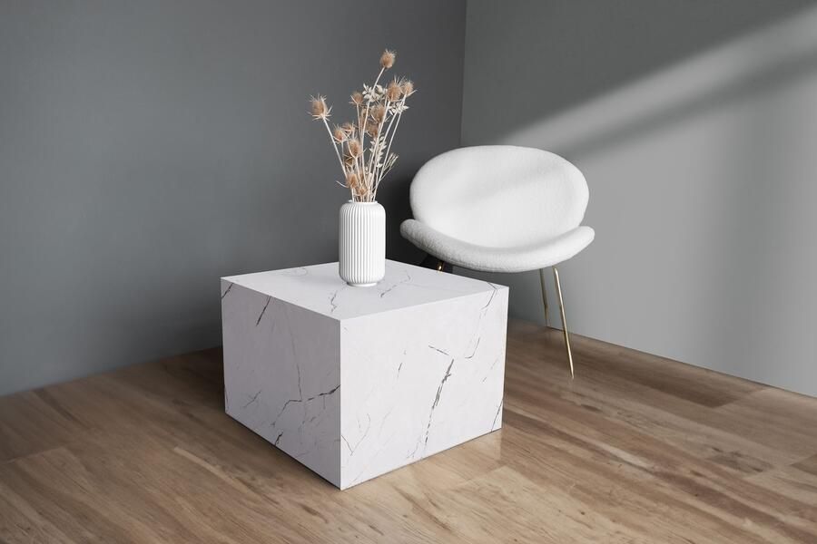 Kayoom Bijzettafel Cuboid 125 modern ontwerp robuuste constructie veelzijdig inzetbaar edele afwerking robuuste constructie (1 stuk) - Foto 5