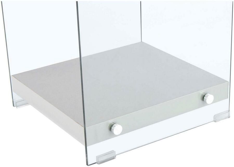 Kayoom Bijzettafel Elementary vierkante vorm veel opslagruimte Legplanken gehard glas onderhoudsvriendelijk (1 stuk) - Foto 3